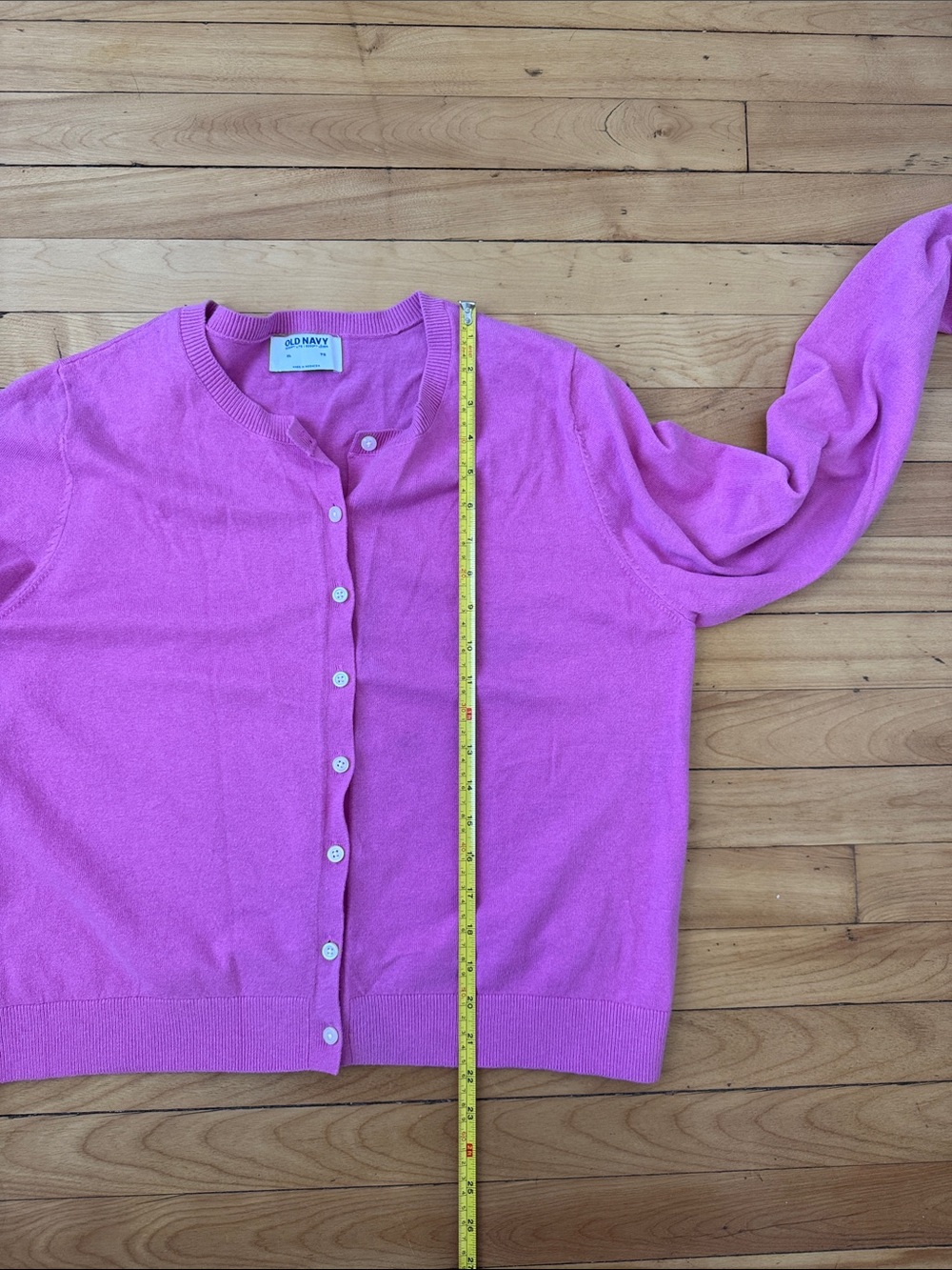 Women's Pink Button-Front Cardigan - Picture 5 of 5